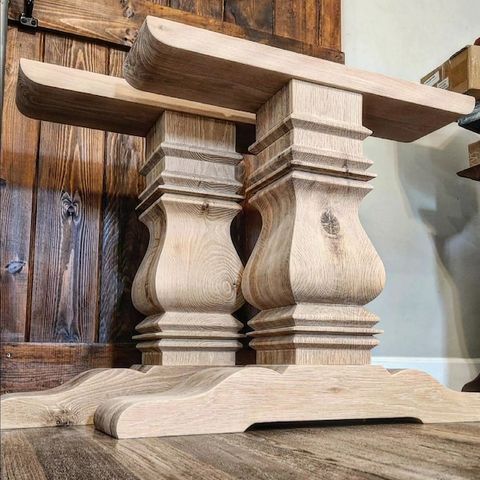 Wood Pedestal Dining Base - Etsy with regard to